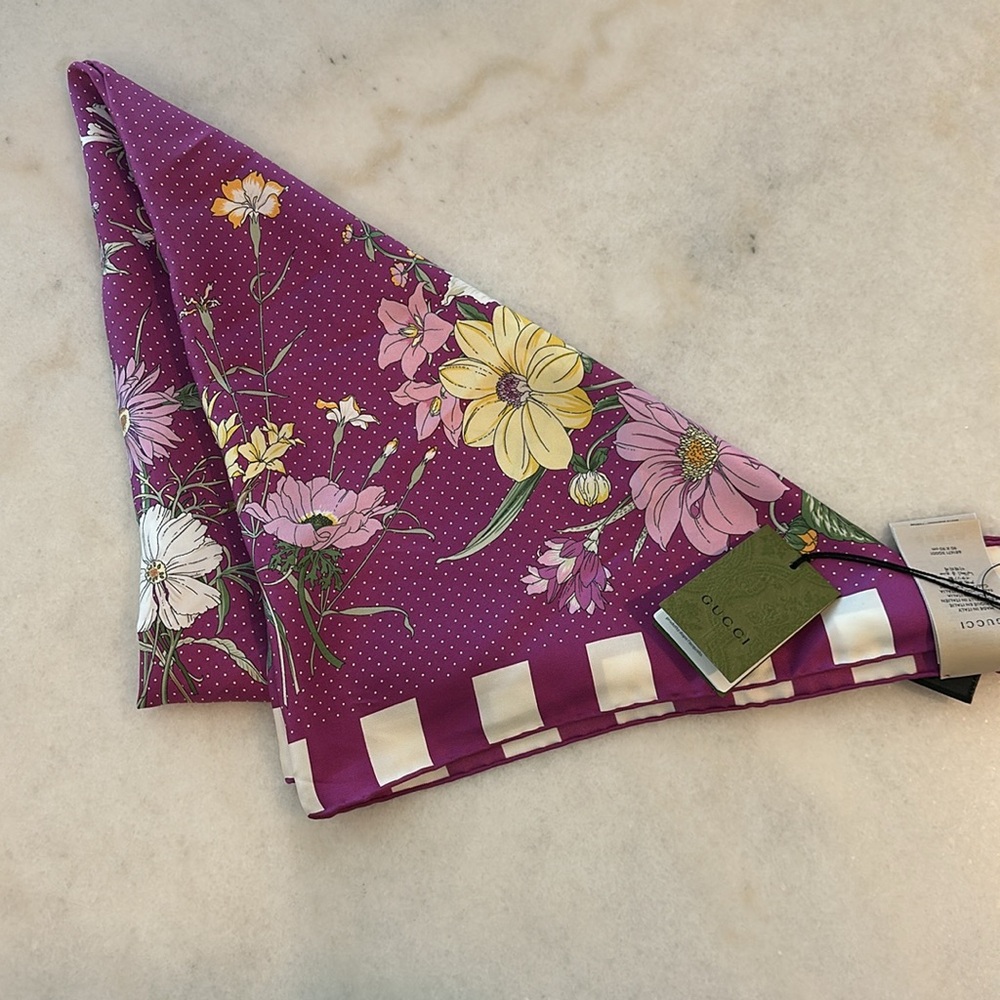 Gucci Scarf Flora Print